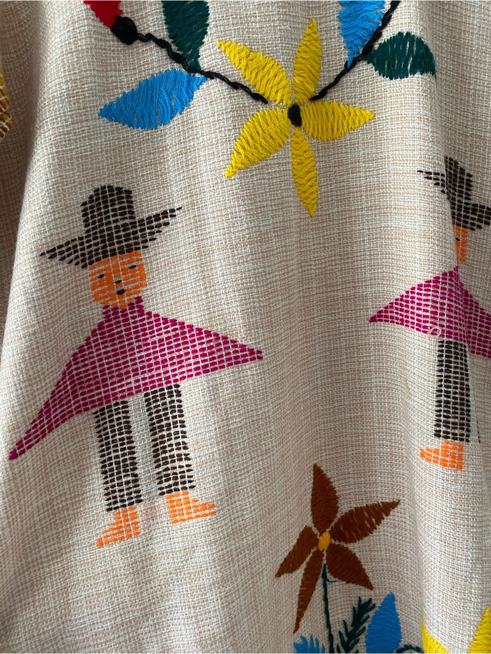 Vintage Handloomed Embroidered Kaftan - Picture 3 of 6